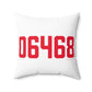 06468 Monroe Connecticut Zip Code Spun Polyester Square Pillow