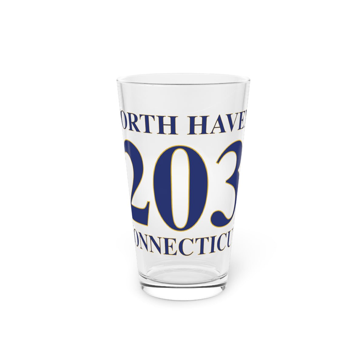 North Haven 203 Connecticut Pint Glass, 16oz