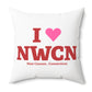 I Heart NWCN Spun Polyester Square Pillow