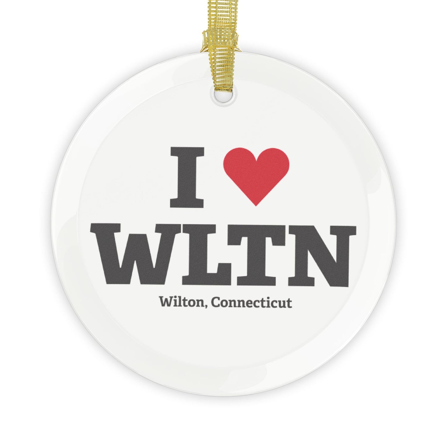 I Heart WLTN Glass Ornaments