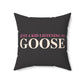 Just a kid listening to Goose - Peach & Pink Spun Polyester Square Pillow