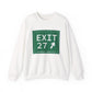Vintage Exit 27 Merritt Parkway Sign Unisex Heavy Blend™ Crewneck Sweatshirt