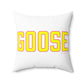Goose Zip Code Yellow & Pink Spun Polyester Square Pillow