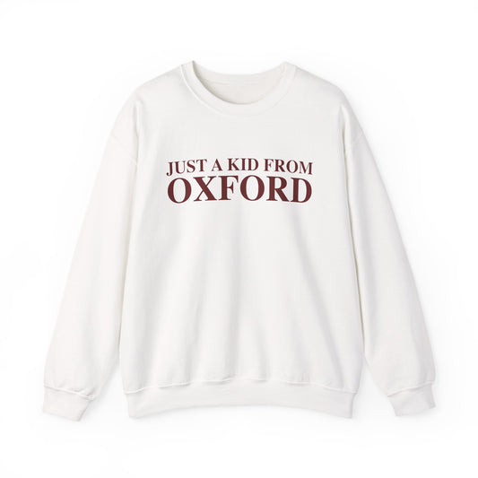 Just a kid from Oxford Unisex Heavy Blend™ Crewneck Sweatshirt