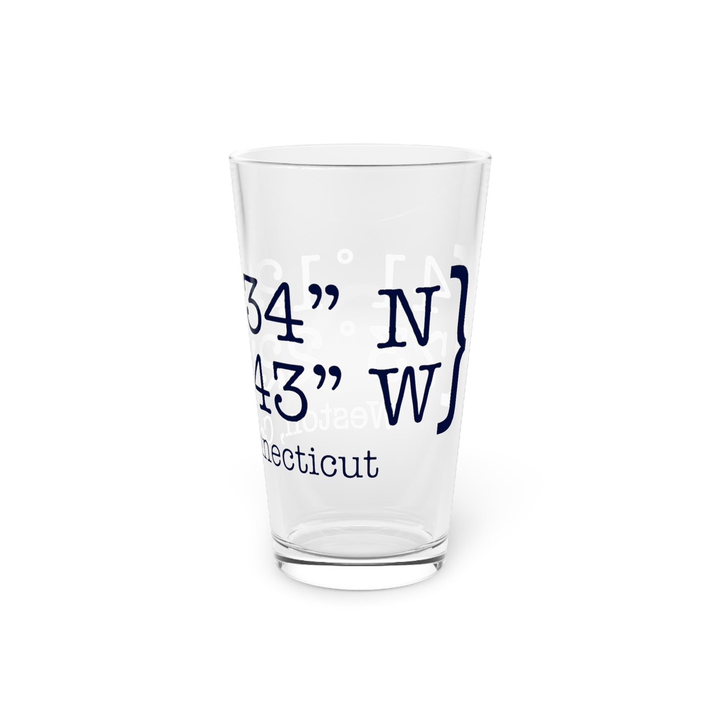 Weston Coordinates Pint Glass, 16oz
