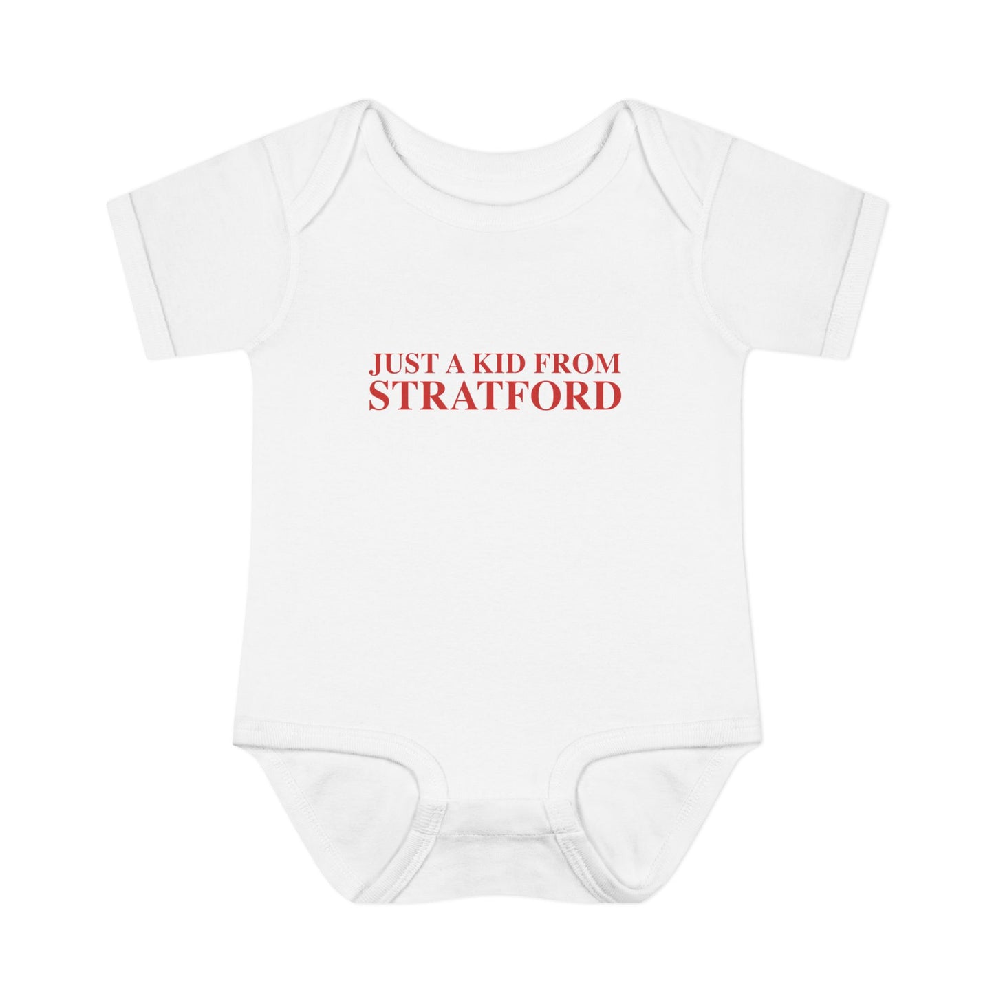 Just a kid from Stratford Infant Baby Rib Bodysuit