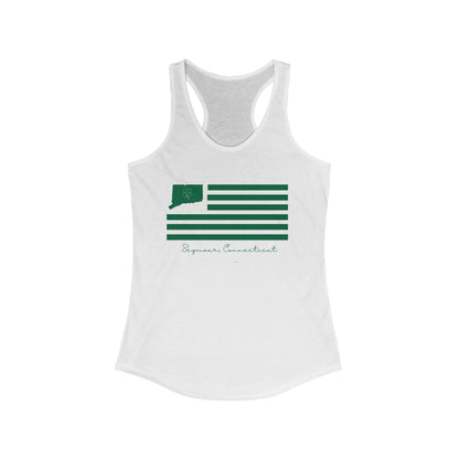 Seymour Connecticut St. Patrick’s Day Flag Women's Ideal Racerback Tank Top