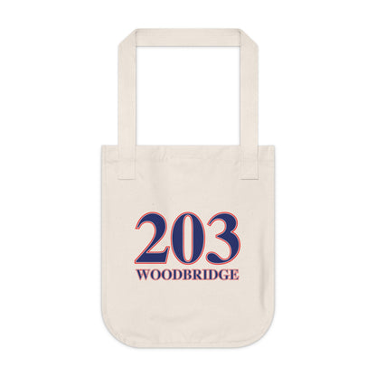 203 Woodbridge Red White & Blue Organic Canvas Tote Bag