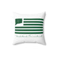 Woodstock Connecticut St. Patrick’s Day Flag Spun Polyester Square Pillow