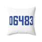 06483 Seymour Connecticut Zip Code Polyester Square Pillow
