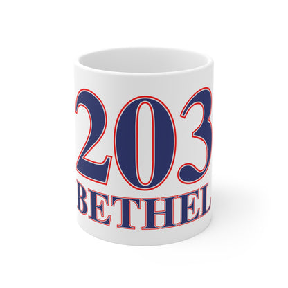 203 Bethel Trumbull Red, White & Blue Mug 11oz