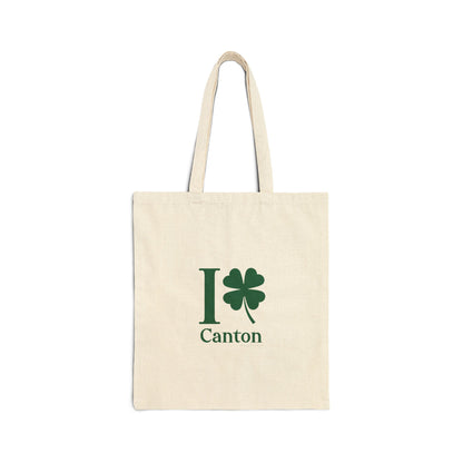 I Clover Canton Cotton Canvas Tote Bag