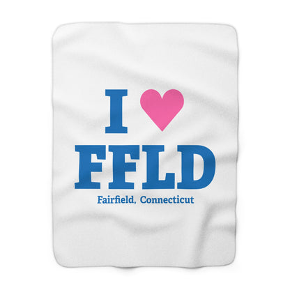 I Heart FFLD Sherpa Fleece Blanket