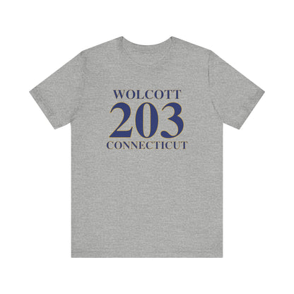 Wolcott 203 Connecticut Unisex Jersey Short Sleeve T-Shirt