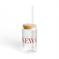 41 Tilt New Canaan Glass Can with Straw and Lid, 16oz