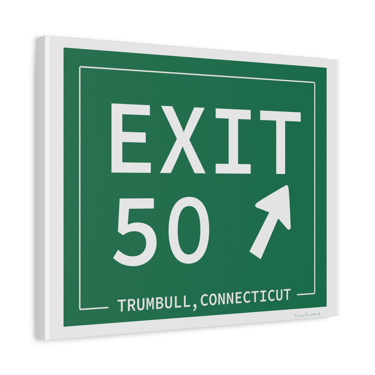 Vintage Exit 50  Merritt Parkway Sign Matte Canvas, Stretched, 1.25"
