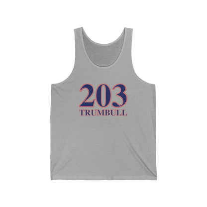 203 Trumbull Red White & Blue Unisex Jersey Tank Top