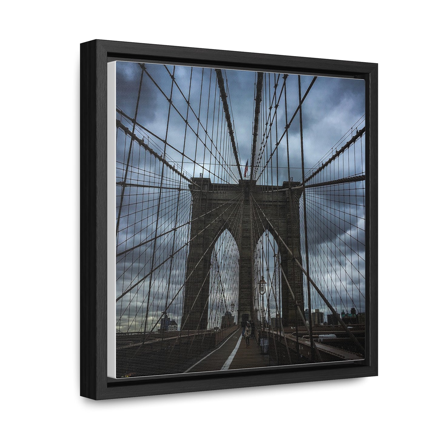 In the middle of the bridge Gallery Canvas Wraps, Square Frame