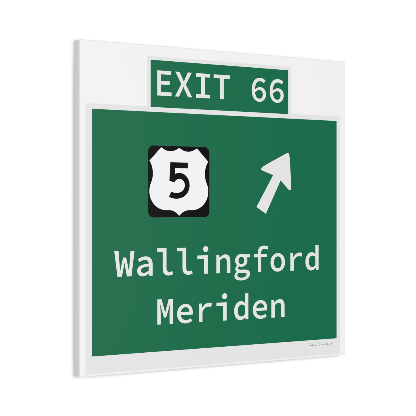 Vintage WCP Exit 66 Sign Matte Canvas, Stretched, 1.25"