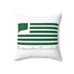 Bridgewater Connecticut St. Patrick’s Day Flag Spun Polyester Square Pillow