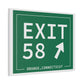 Vintage Exit 58 WCP Sign Matte Canvas, Stretched, 1.25"