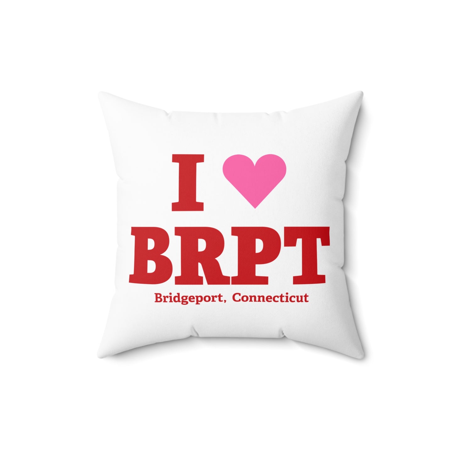 I Heart BRPT Spun Polyester Square Pillow