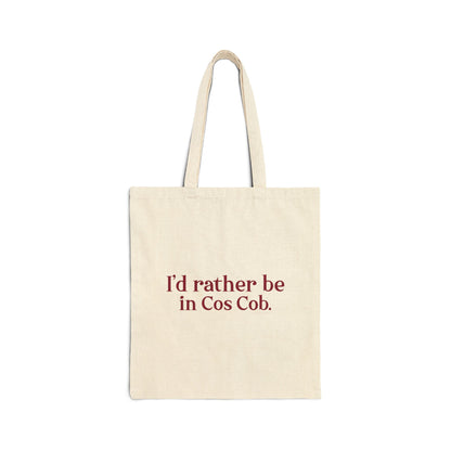 I’d rather be in Cos Cob Cotton Canvas Tote Bag