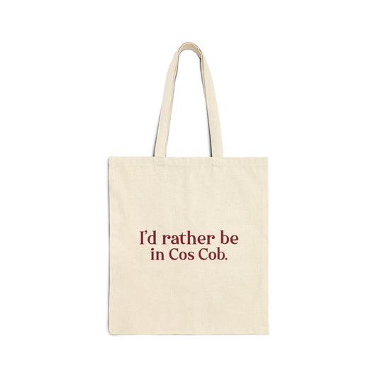 I’d rather be in Cos Cob Cotton Canvas Tote Bag