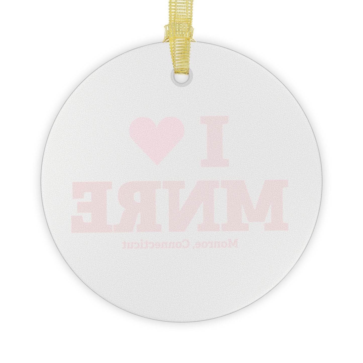 I Heart MNRE Glass Ornaments