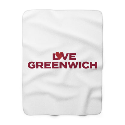Love Greenwich Sherpa Fleece Blanket