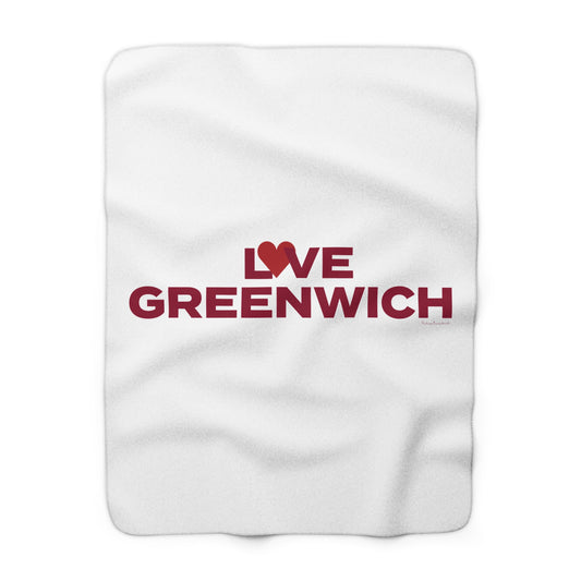 Love Greenwich Sherpa Fleece Blanket