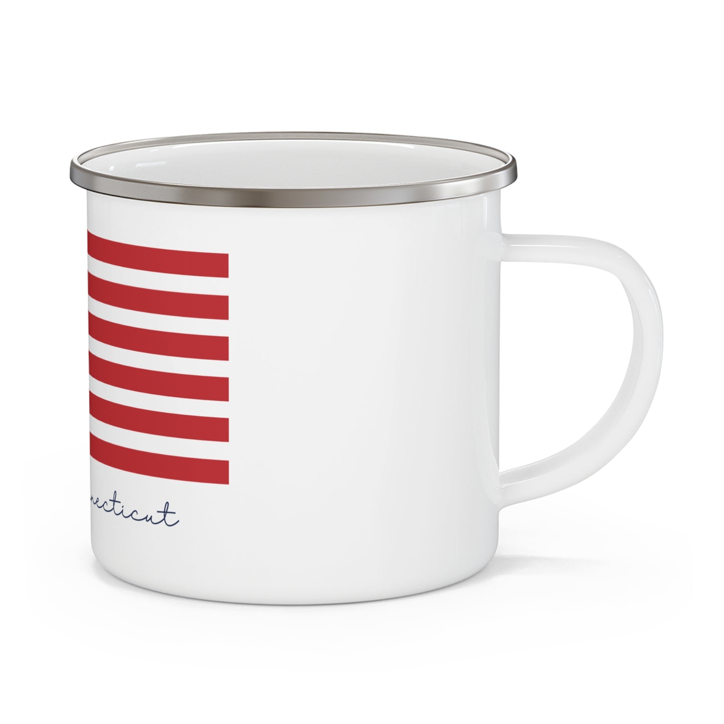 Roxbury Connecticut Flag Enamel Camping Mug