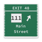 Vintage Merritt Parkway Exit 48 Sign Matte Canvas, Stretched, 1.25"