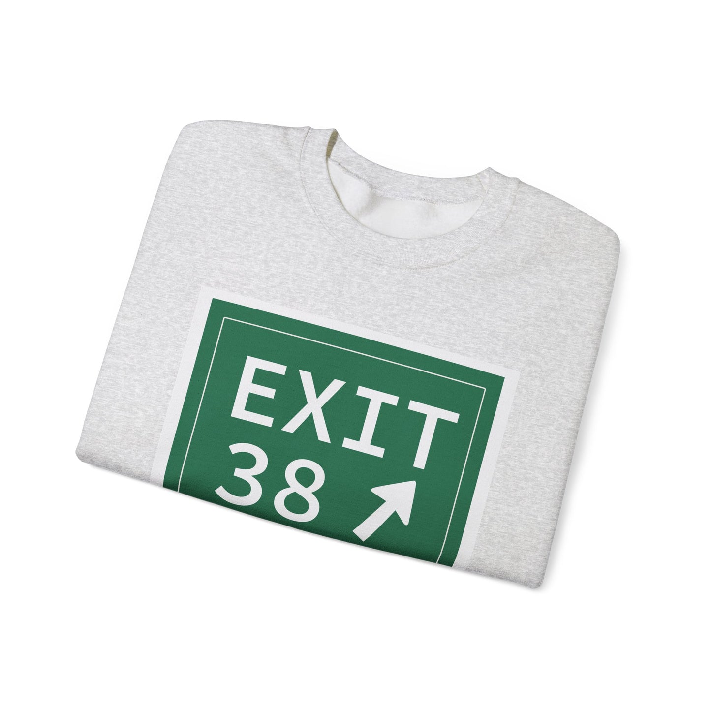 Vintage Exit 38 Merritt Parkway Sign Unisex Heavy Blend™ Crewneck Sweatshirt