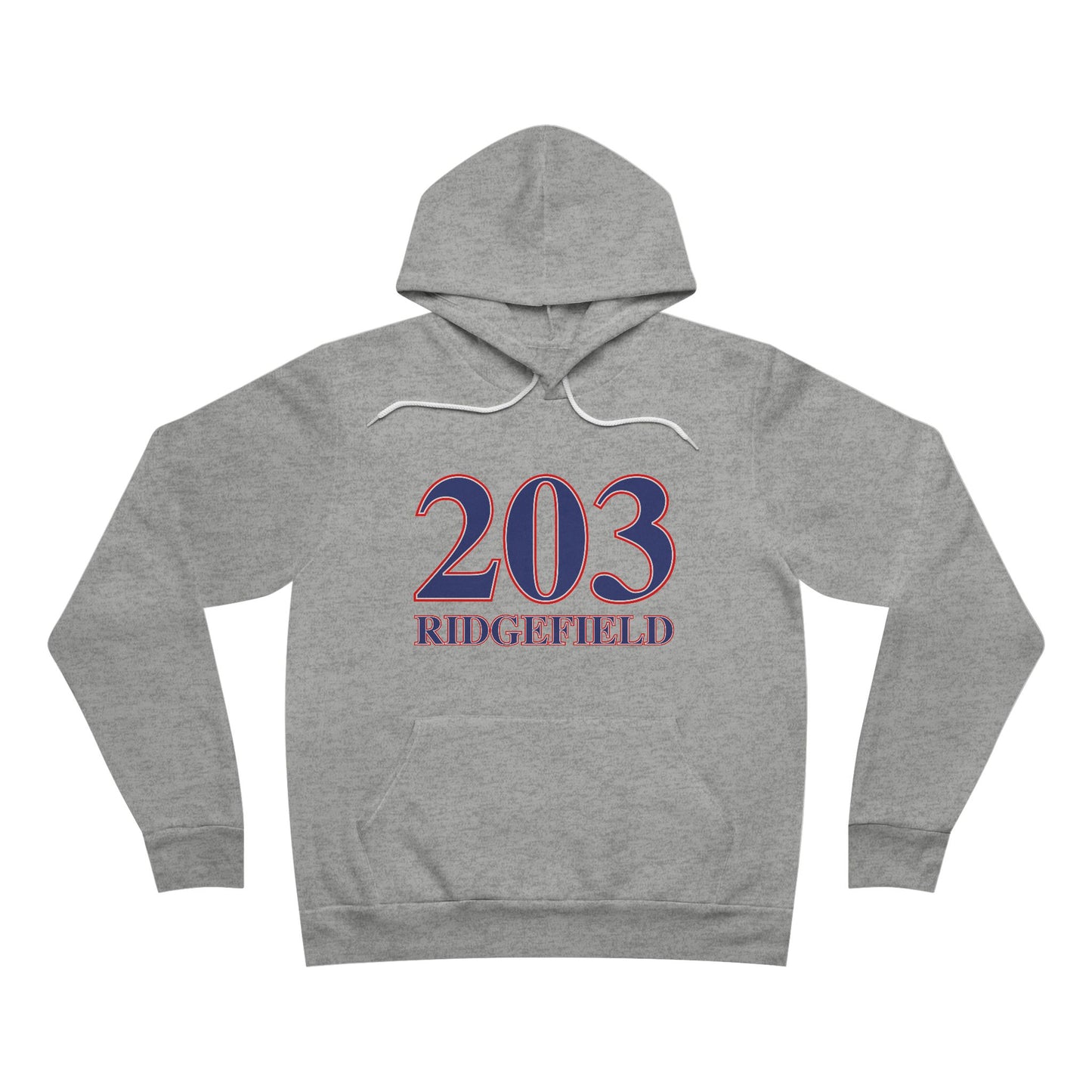 203 Ridgefield Red White & Blue Unisex Sponge Fleece Pullover Hoodie