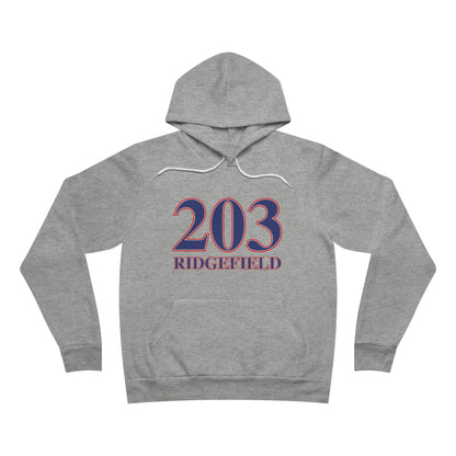203 Ridgefield Red White & Blue Unisex Sponge Fleece Pullover Hoodie