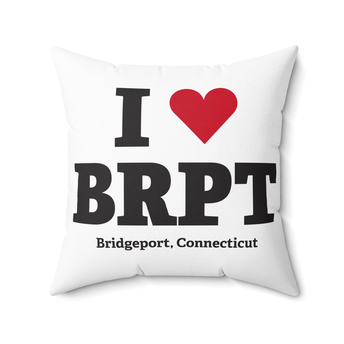 I Heart BRPT Spun Polyester Square Pillow