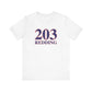 203 Redding Red White & Blue Unisex Jersey Short Sleeve T-Shirt