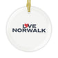 Love Norwalk Glass Ornaments