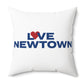 Love Newtown Spun Polyester Square Pillow