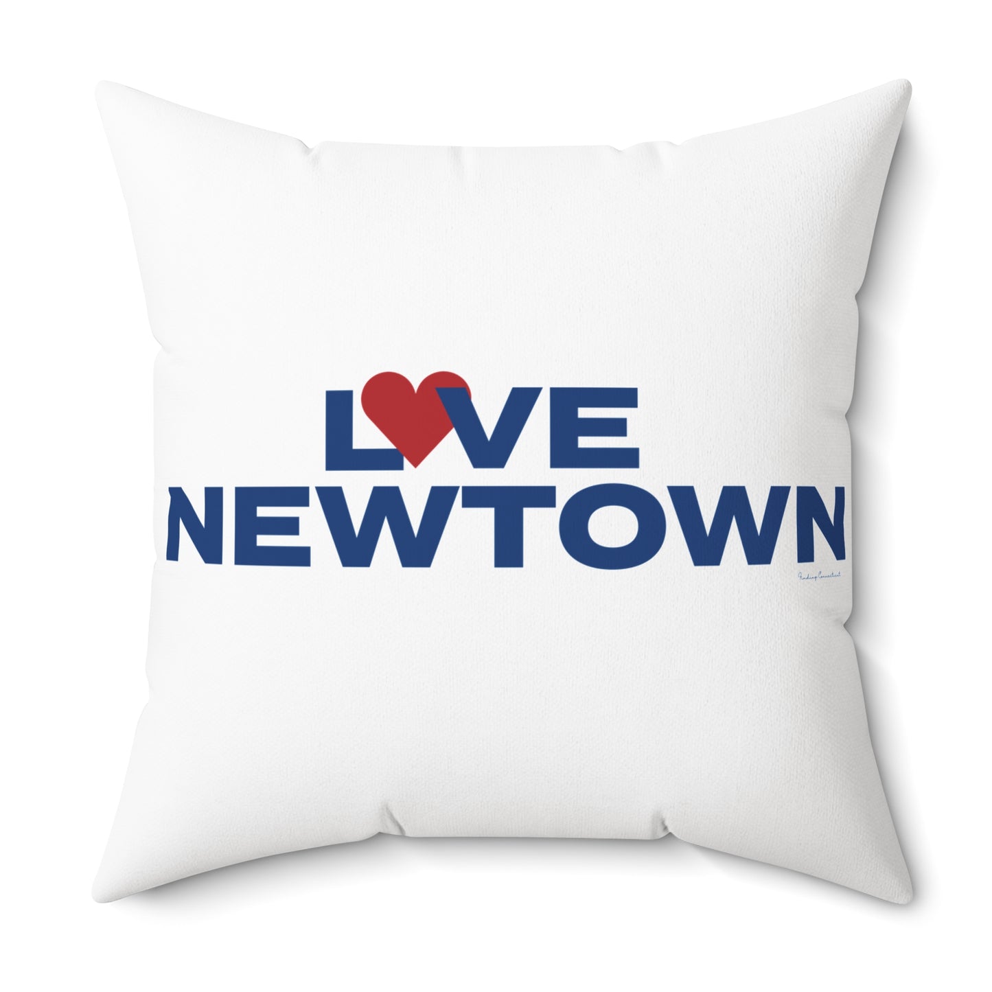 Love Newtown Spun Polyester Square Pillow