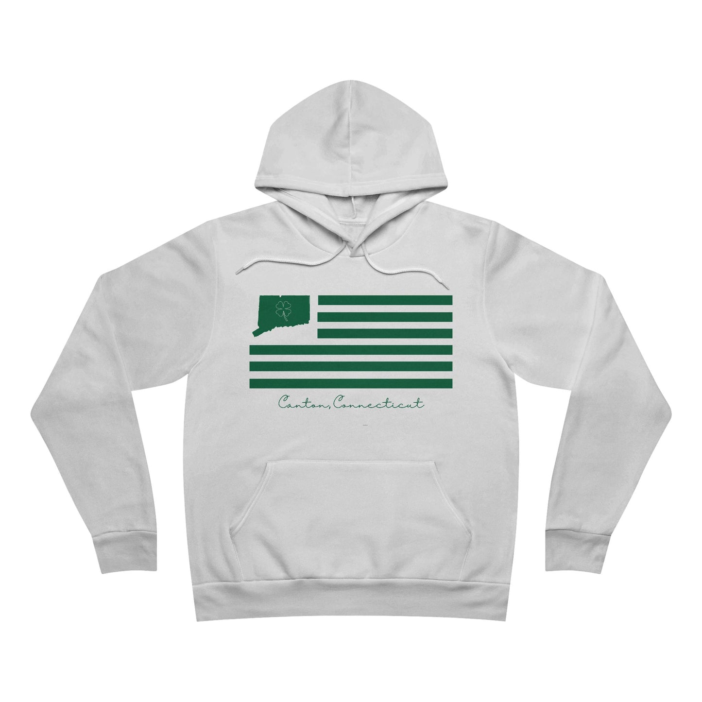 Canton Connecticut St. Patrick’s Day Flag Unisex Sponge Fleece Pullover Hoodie