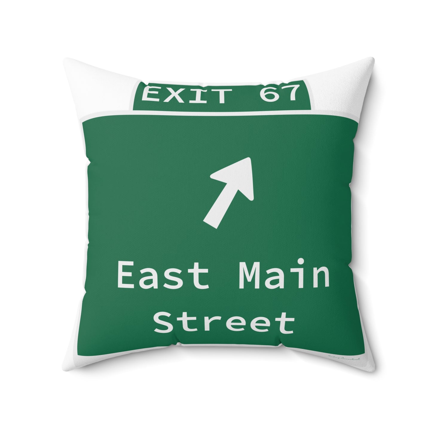 Vintage WCP Exit 67 Sign Spun Polyester Square Pillow
