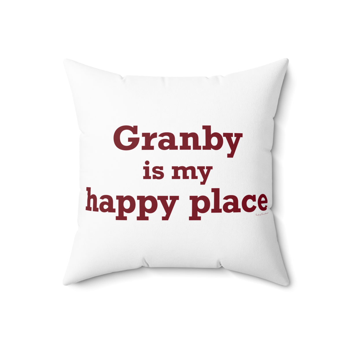 Granby is My Happy Place Polyester Square Pillow