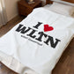 I Heart WLTN Velveteen Plush Blanket
