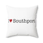 I Heart Southport. Spun Polyester Square Pillow
