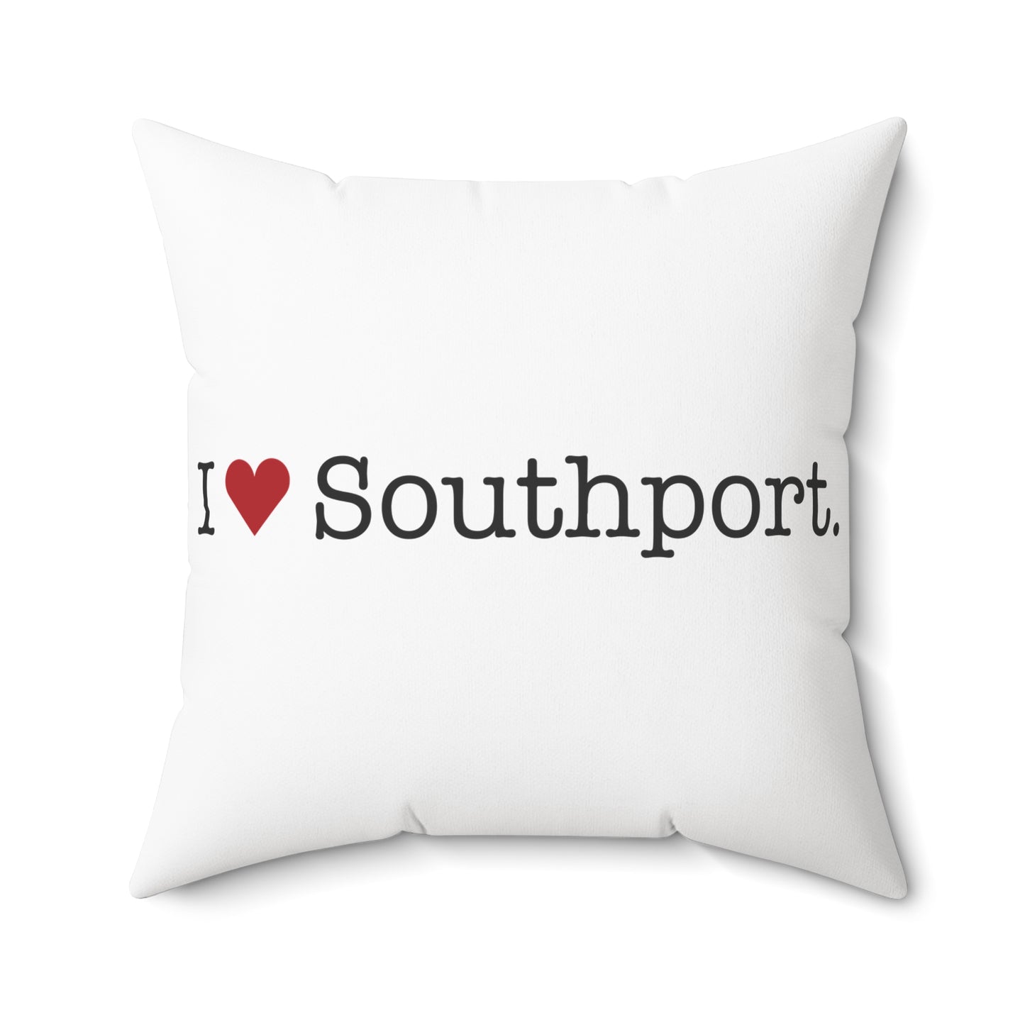 I Heart Southport. Spun Polyester Square Pillow