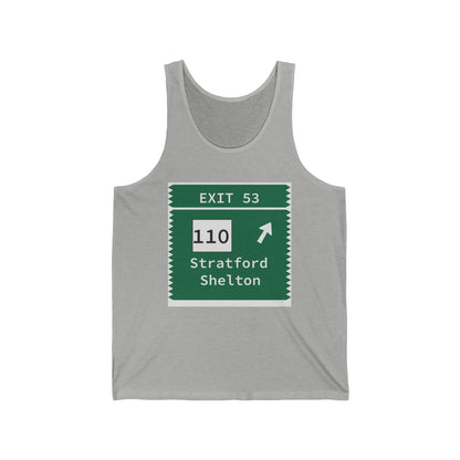 Vintage Merritt Parkway Exit 53 Sign Unisex Jersey Tank Top