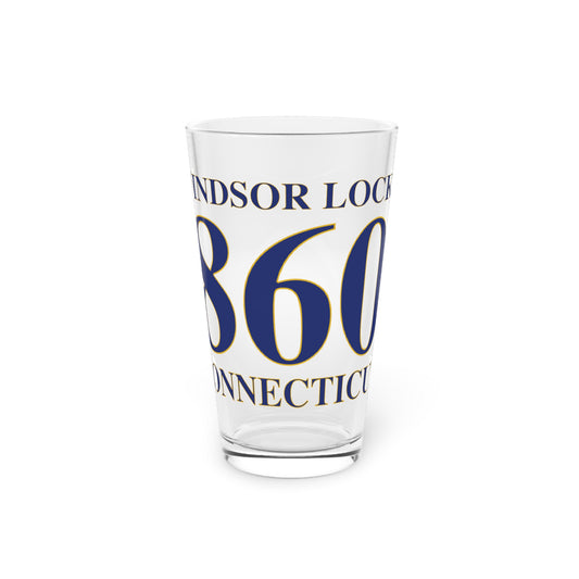 Windsor Locks 860 Connecticut Pint Glass, 16oz