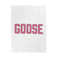 Goose Zip Code Pink & Black Velveteen Plush Blanket